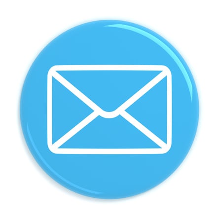 Email symbol button badge