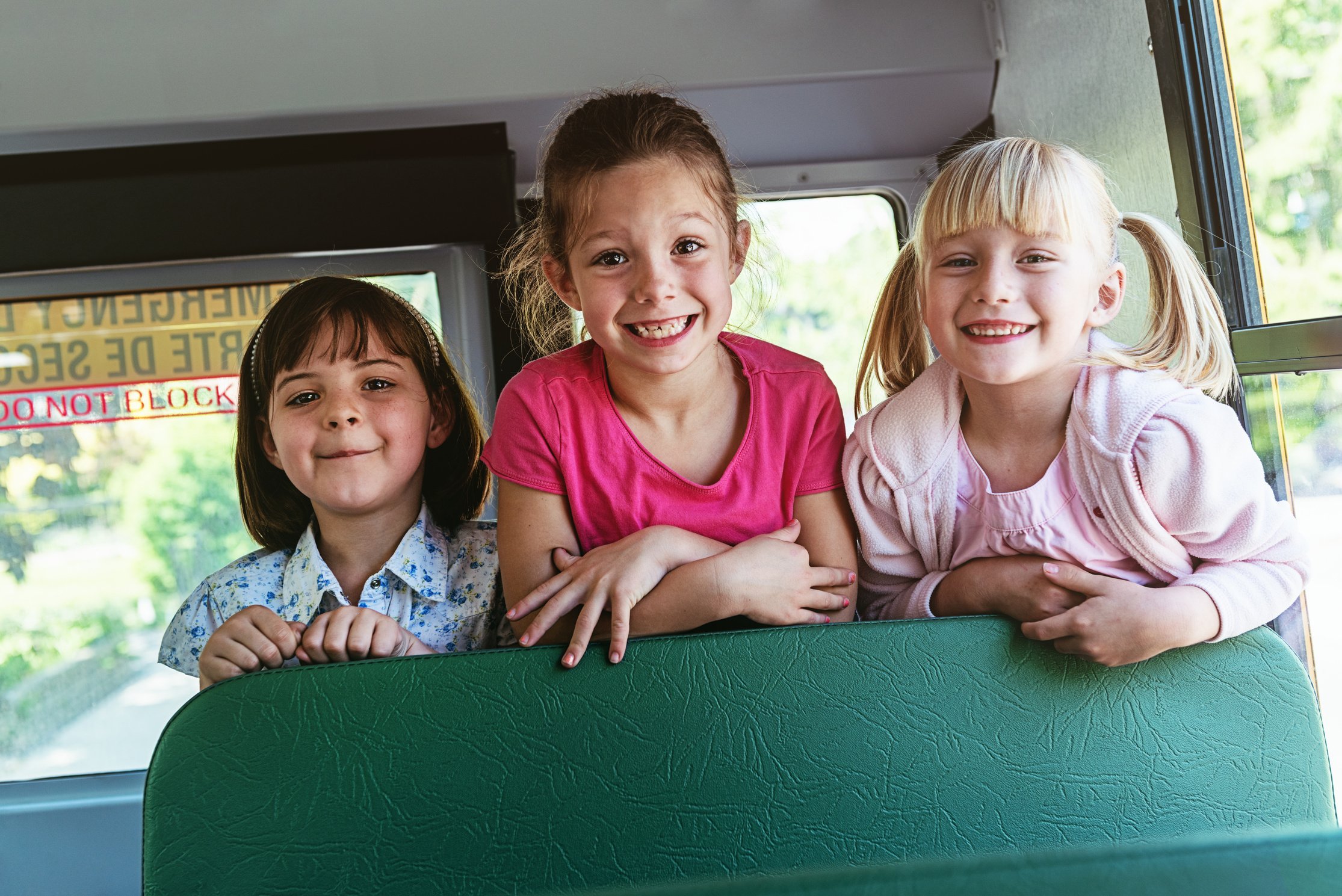 Friends on Schoolbus